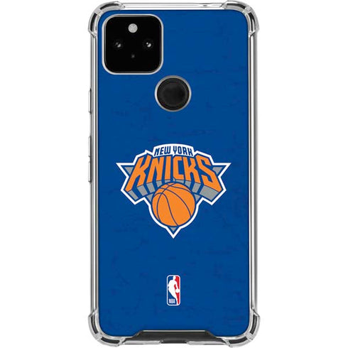 NBA New York Knicks Distressed Google Pixel 4a 5G Clear Case